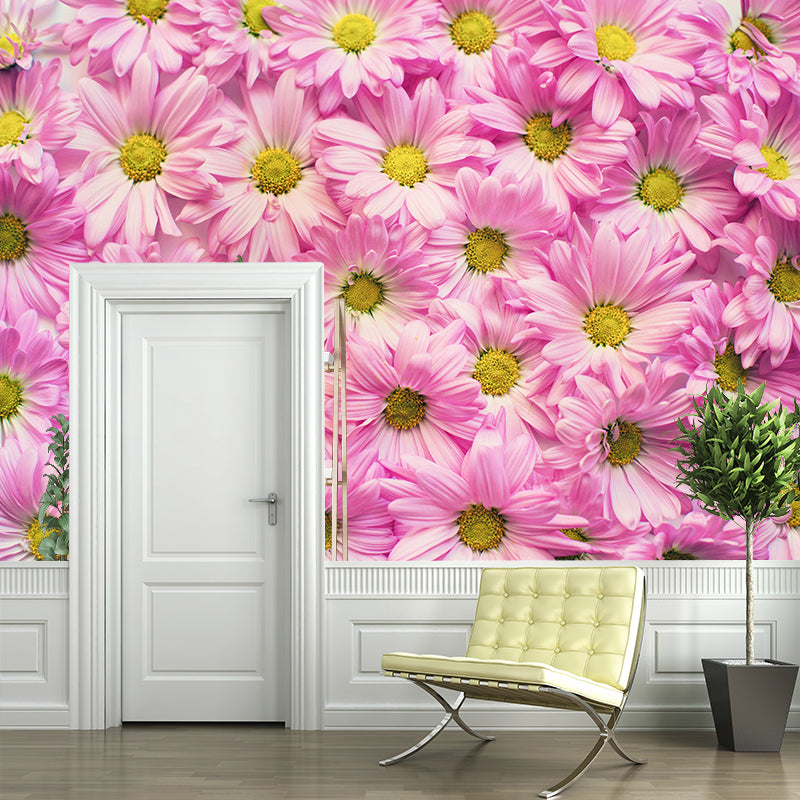 Peintures murales décoratives de photographie de marguerites de couleur claire pour les chambres à coucher
