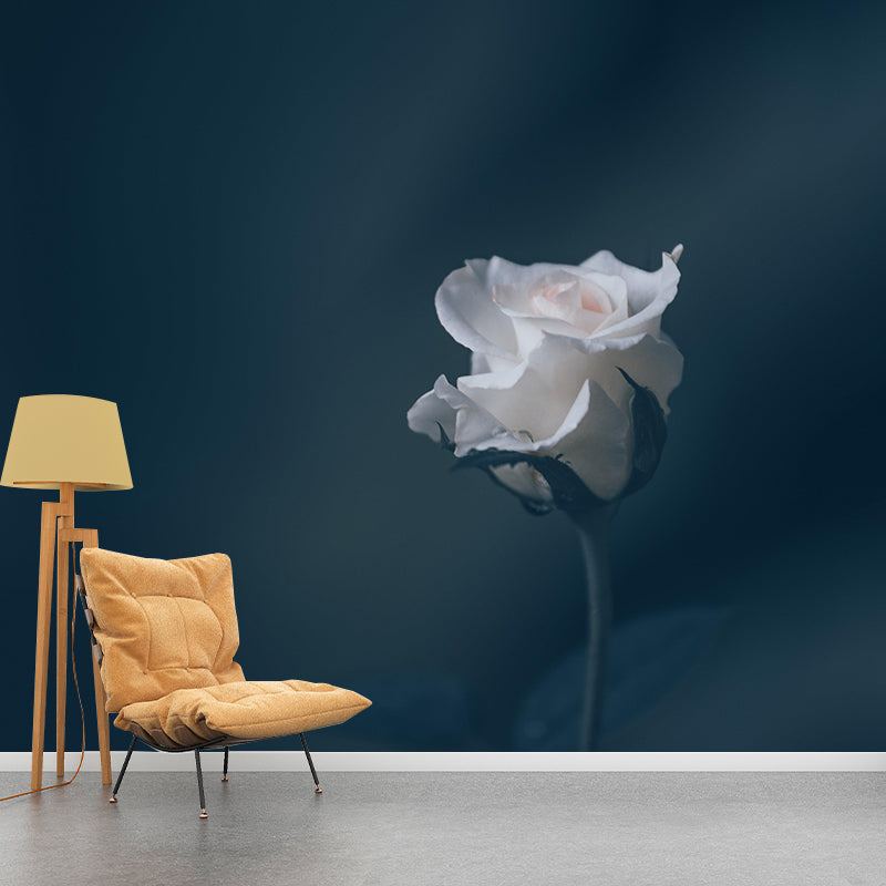 Soft Color Rose Flower Wall Mural Stain Resistant Wall Art for Living Room