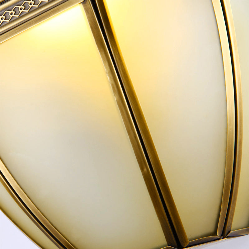 Luce vintage a parete svasata singola idee di illuminazione da parete in ottone metallico con tonalità di vetro opale