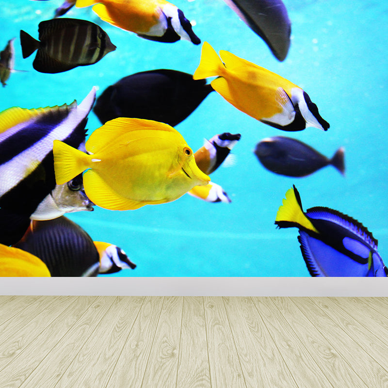 Tropical Seabed Mural Photography Style Full Size Wall Decoration for Living Room