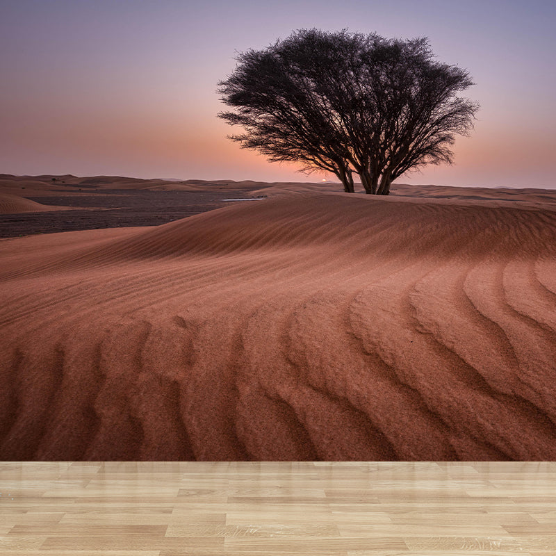 Photography Mural with Desert Pattern Moisture Resistant Modern Style Bathroom Wall Art