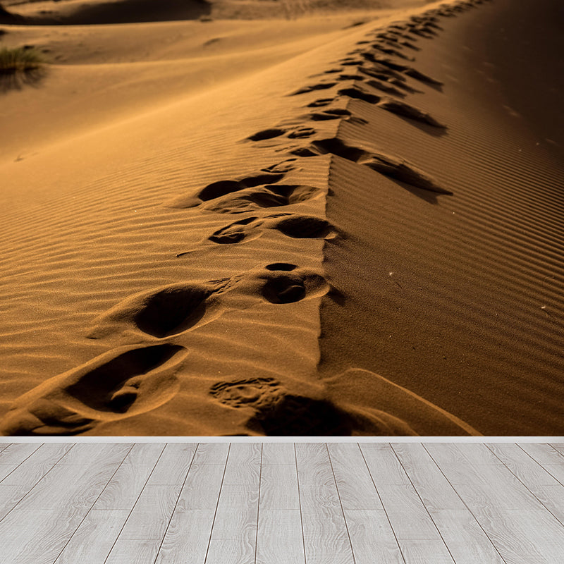 Photography Mural with Desert Pattern Moisture Resistant Modern Style Bathroom Wall Art