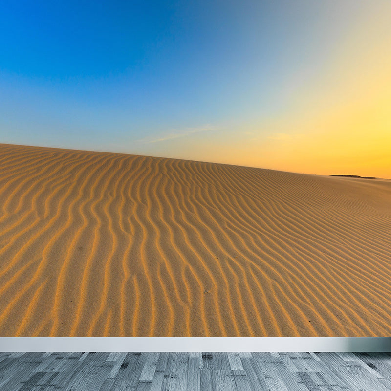 Photography Mural with Desert Pattern Moisture Resistant Modern Style Bathroom Wall Art