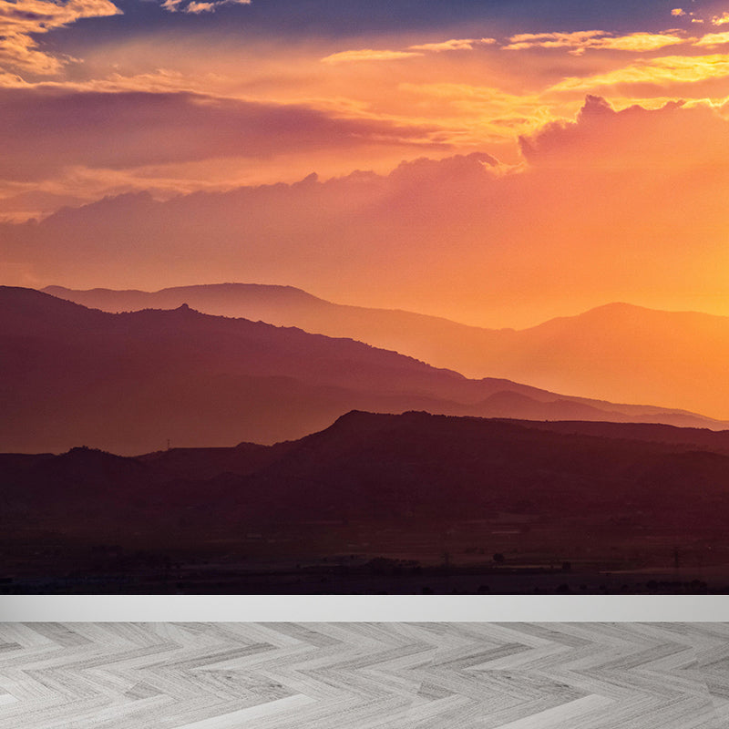 Mountain Range Landscapes Mural Wallpaper in different seasons Indoor Wall Art for Home Decor