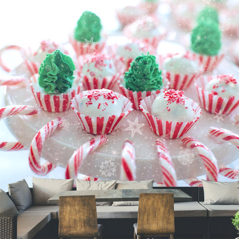 Photography Cute Cake-Balls Mural Wallpaper Mildew Resistant Cake Shop Wall Decor