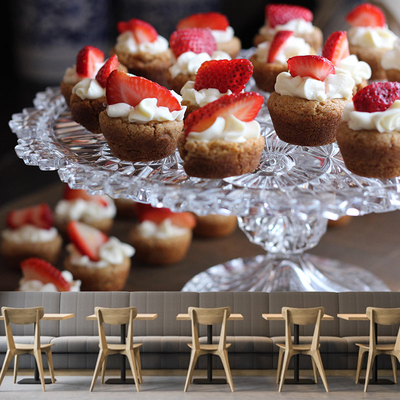 Fotografie Mehrfarbige Kuchen-Wandtapete, schimmelresistent, Café-Wanddekoration