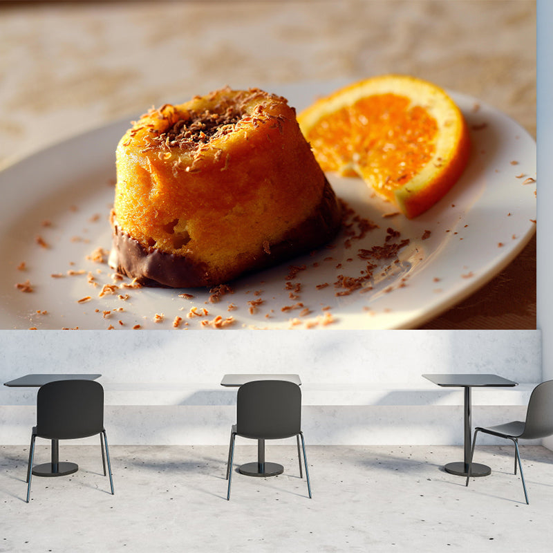 Fotografie Mehrfarbige Kuchen-Wandtapete, schimmelresistent, Café-Wanddekoration
