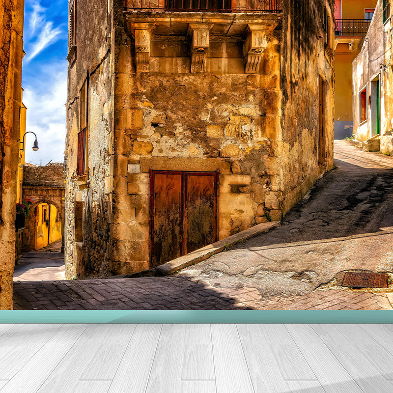 Contemporary Town View Wallpaper Mural Decorative Mildew Resistant Wall Decor for Decoration