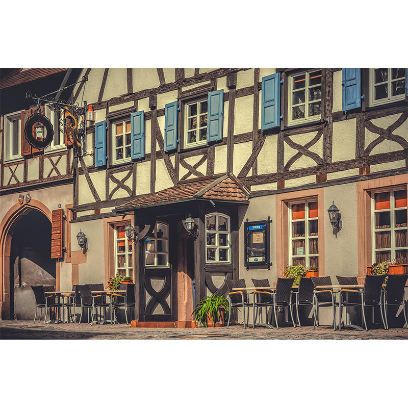 Modern Town View Wallpaper Mural Decorative Mildew Resistant Wall Decor for Home