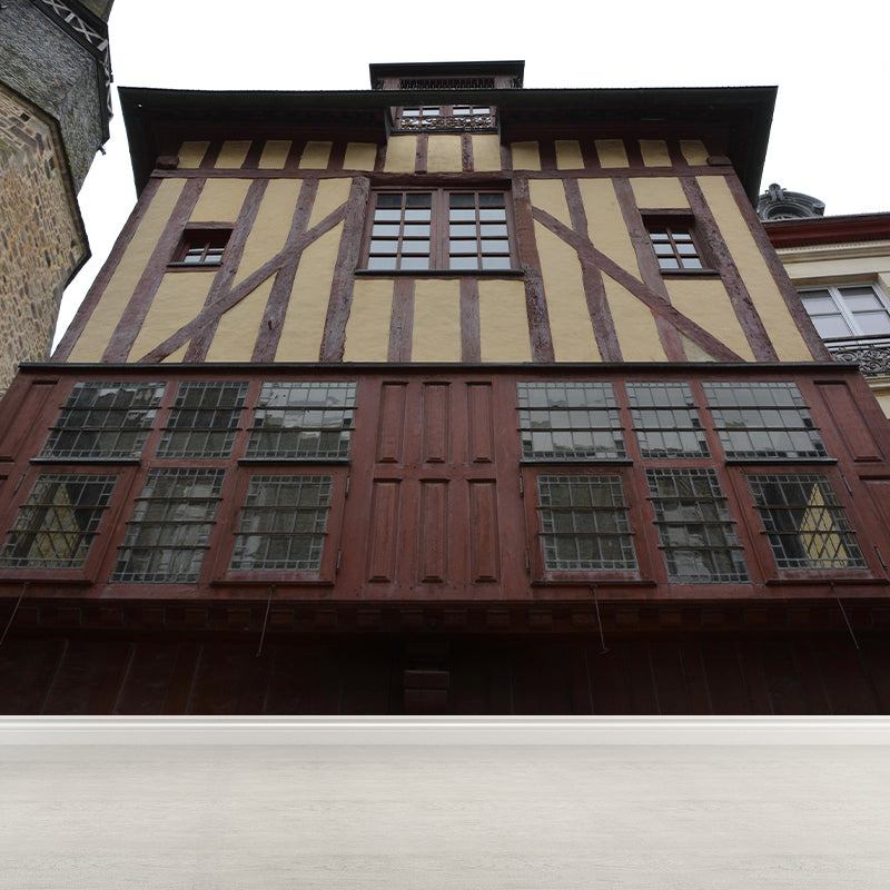 Modern Town View Wallpaper Mural Decorative Mildew Resistant Wall Decor for Home