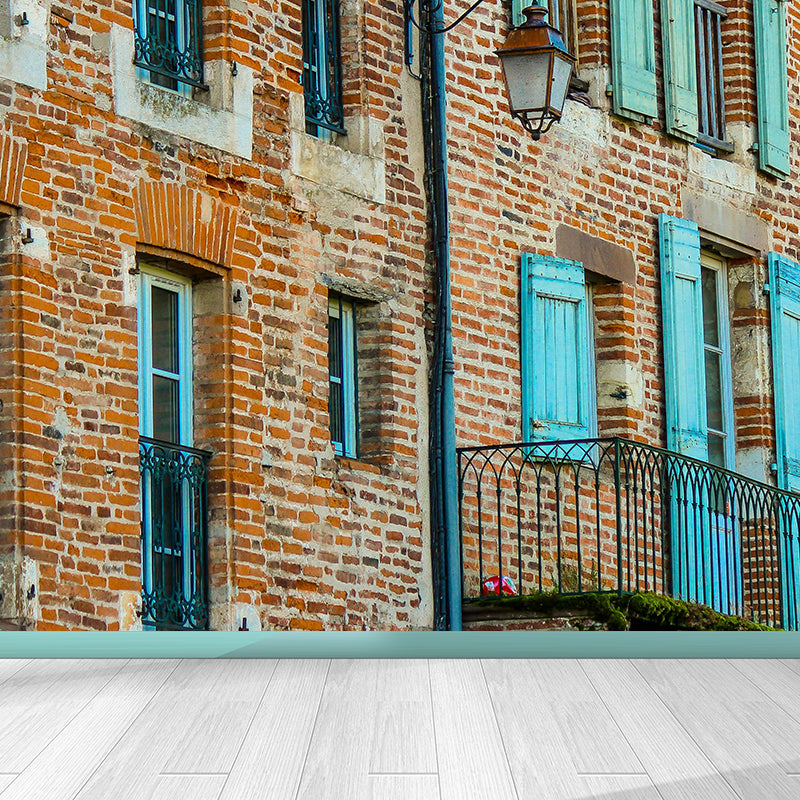 Modern Town View Wallpaper Mural Decorative Mildew Resistant Wall Decor for Home