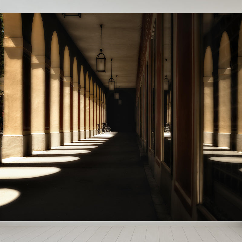 Tunnel Mural Wallpaper Minimalist Wall Covering Moisture-Resistant for Living Room