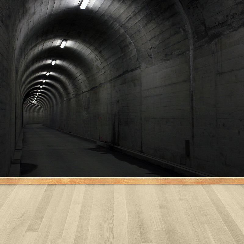 Tunnel Mural Wallpaper Minimalist Wall Covering Moisture-Resistant for Living Room