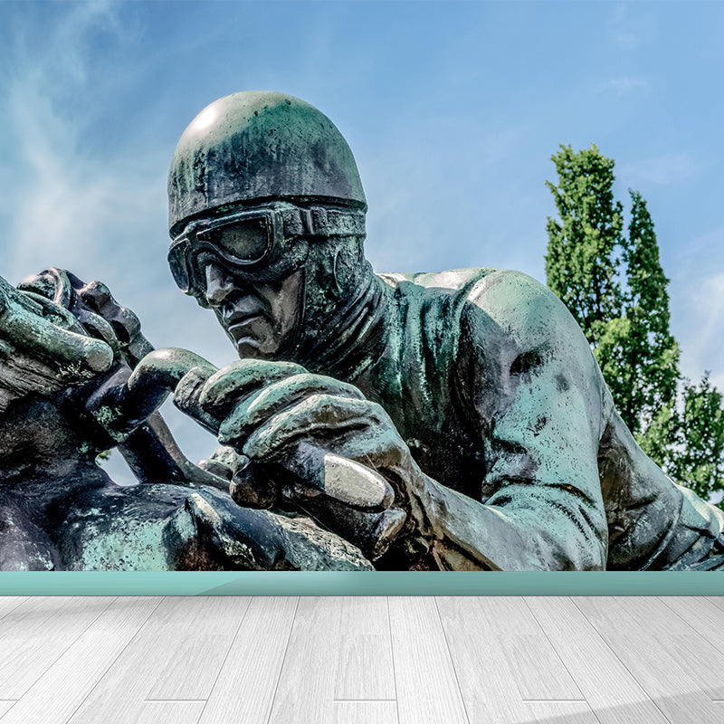 Motorcycle Mural Wallpaper Contemporary Wall Covering for Home Decoration