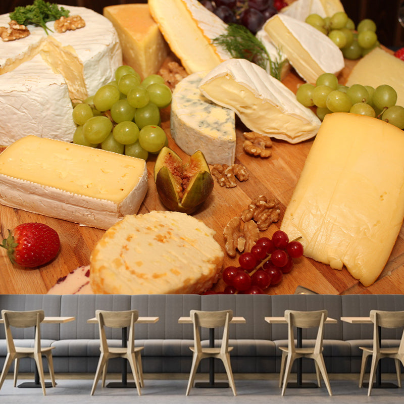 Modern Business Dessert Shop Murals Decor Cheese Dessert Mural Wallpaper