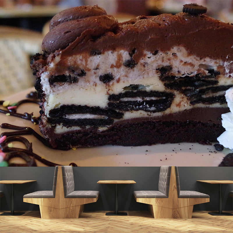 Cheesecake Dessert Mural Wallpaper Modern Commerce Shop Decoration Wall Decal