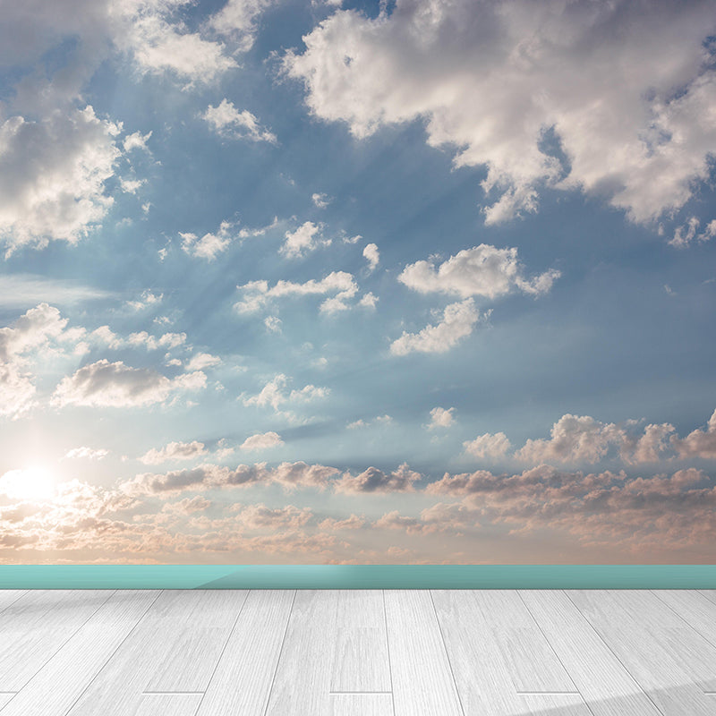 Good Weather Wallpaper Mural Photography Moisture Resistant Wall Covering for Decoration