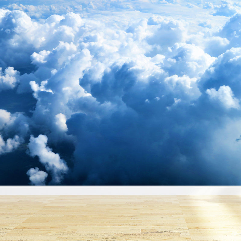 Clouds Mural Home Decorations Mildew Resistant for Living Room Bedroom