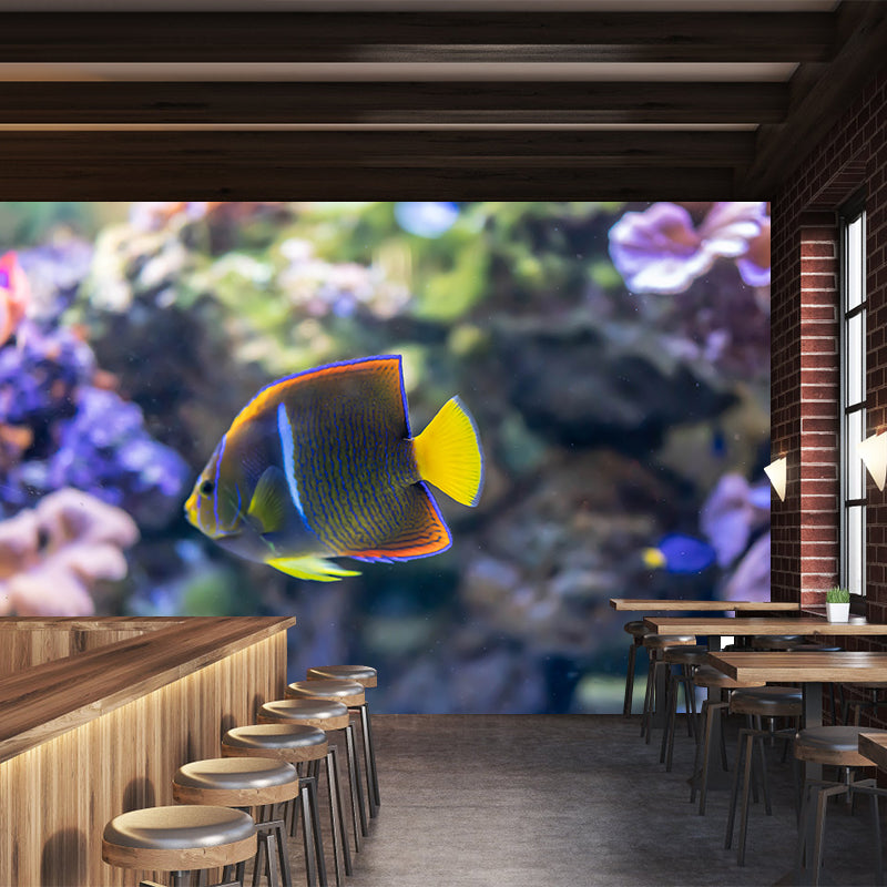 Beautiful Undersea World Mural Wallpaper Moisture Resistant Wall Art for Bedroom