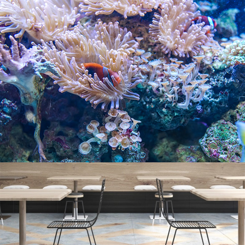 Beautiful Undersea World Mural Wallpaper Moisture Resistant Wall Art for Bedroom