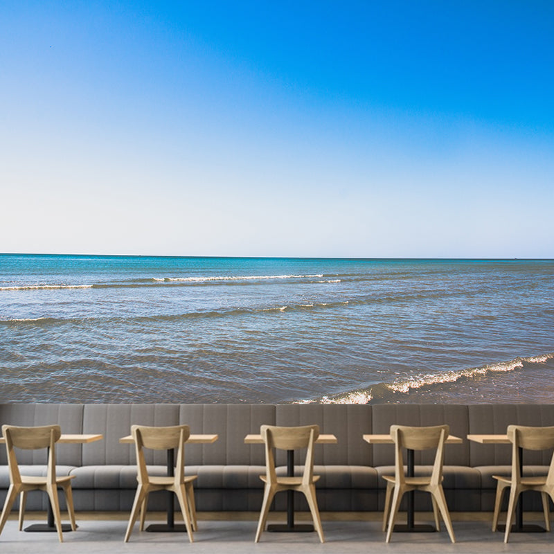 Sandy Beach Horizon Wall Mural Decal for Living Room Bedroom, Custom Print