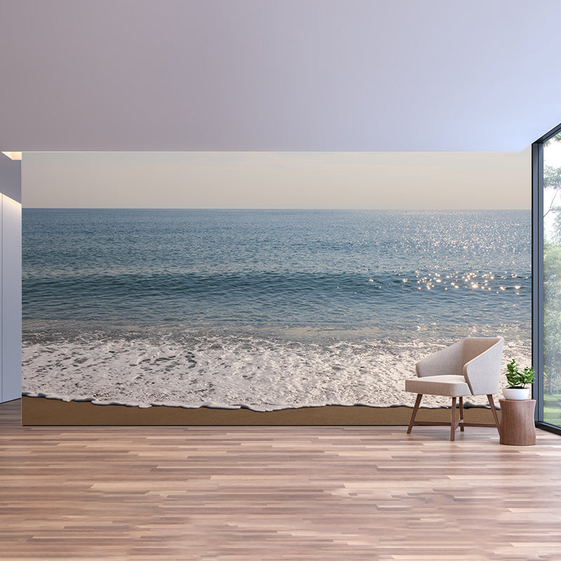 Sandy Beach Coast Wallpaper Mural Contemporary Wall Covering for Sleeping Room