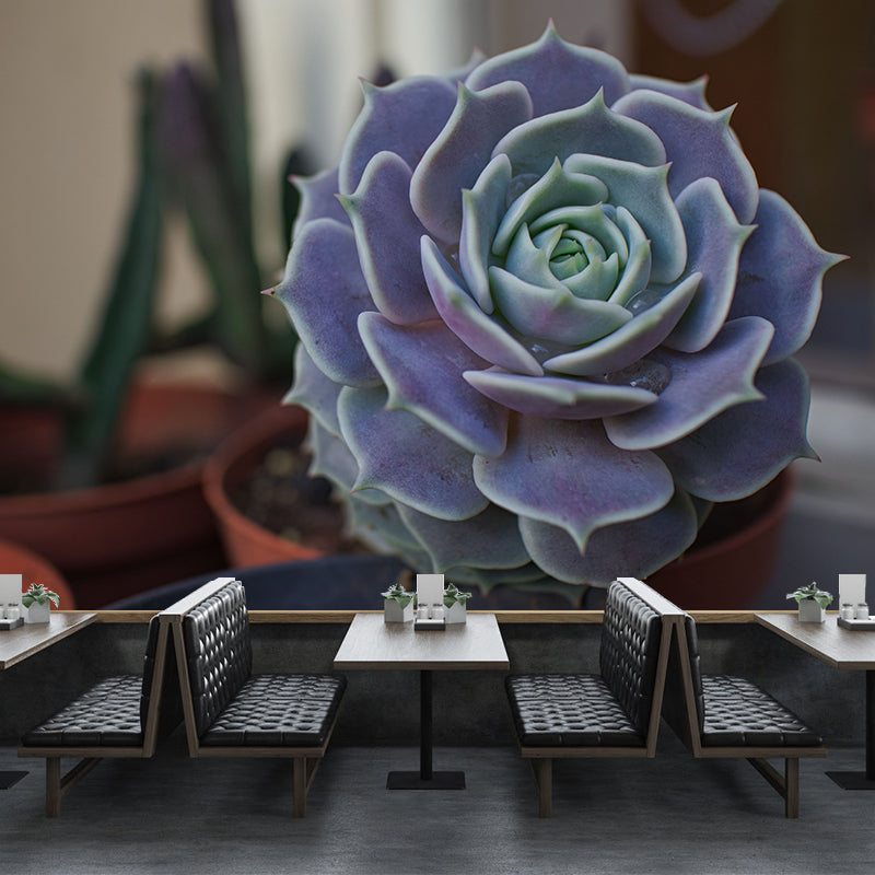 Green Plants Water-Resistant Wall Mural Personalized Size Simple Decoration for Office