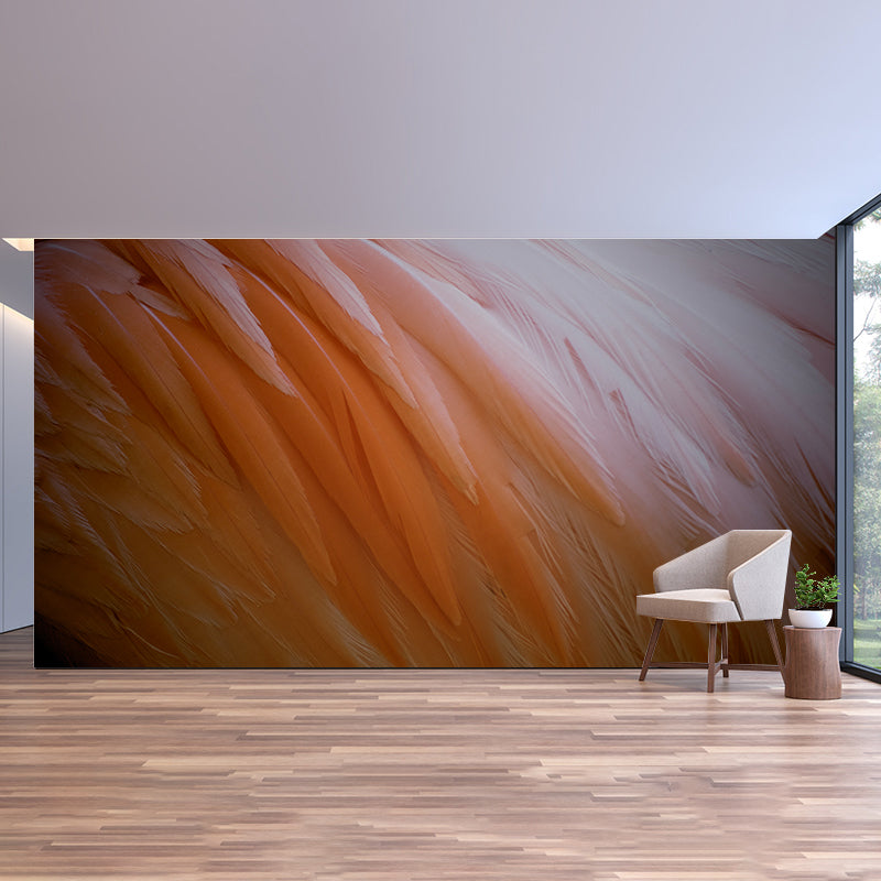 Feather Wall Mural Personalized Contemporary Wall Art for Accent Wall, Stain-Resistant