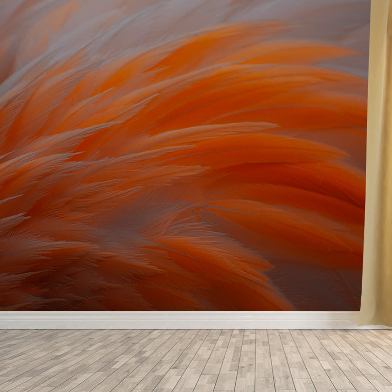 Feather Wall Mural Personalized Contemporary Wall Art for Accent Wall, Stain-Resistant