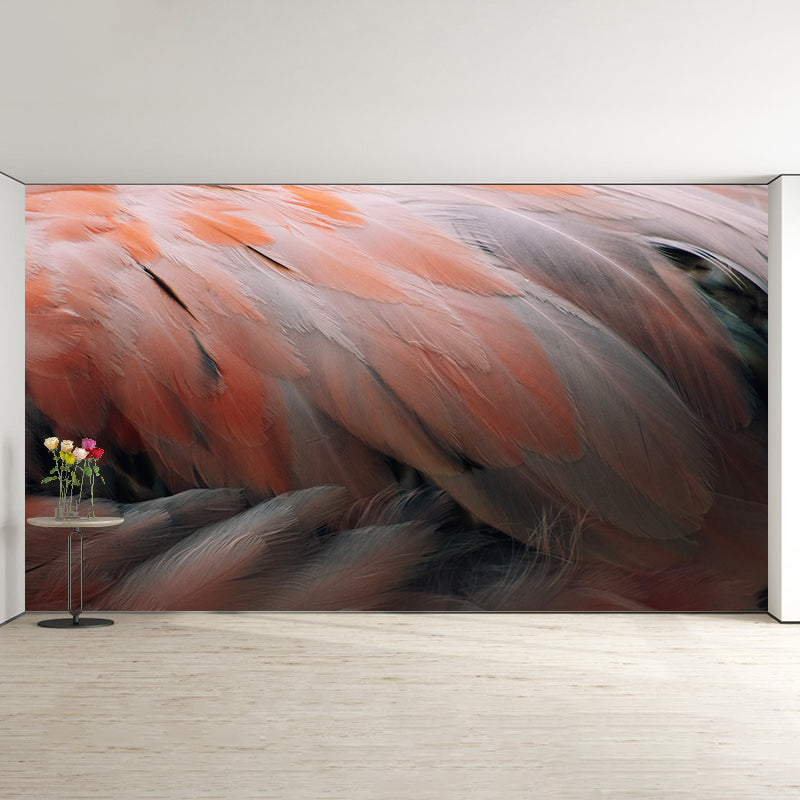 Feather Wall Mural Personalized Contemporary Wall Art for Accent Wall, Stain-Resistant