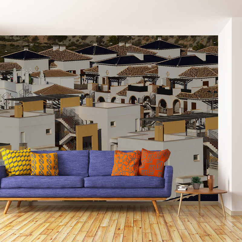 City Building Photo Mural for Office Meeting Room Decoration, Personalized Size Available