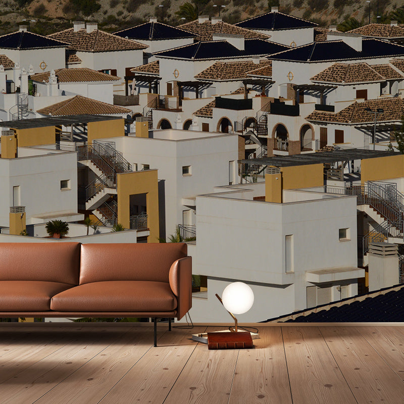 City Building Photo Mural for Office Meeting Room Decoration, Personalized Size Available