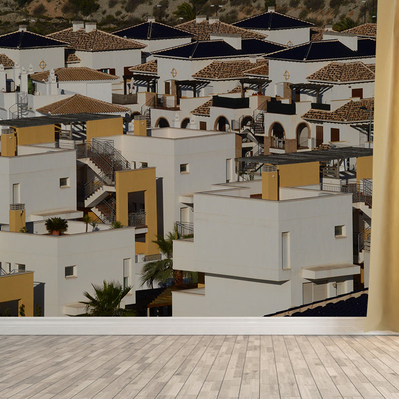 City Building Photo Mural for Office Meeting Room Decoration, Personalized Size Available