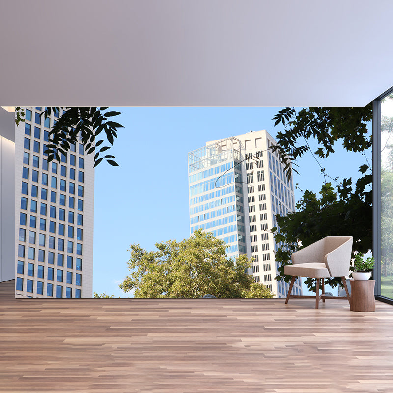 Simple Building Wall Covering Murals Moisture Resistant Office Art Decoration