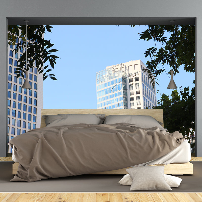 Simple Building Wall Covering Murals Moisture Resistant Office Art Decoration