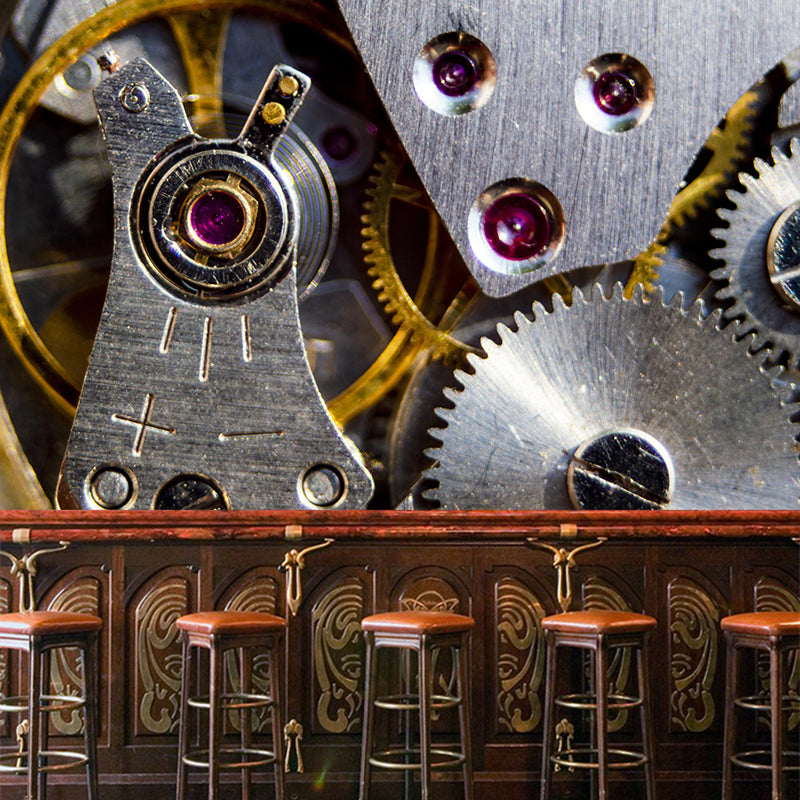 Retro Industrial Style Metal Gear Mural Wallpaper Waterproofing, Wall Covering for Bedroom