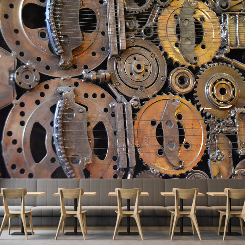 Cool Metal Gear Murals Wallpaper for Bedroom, Waterproofing, Custom Size Available