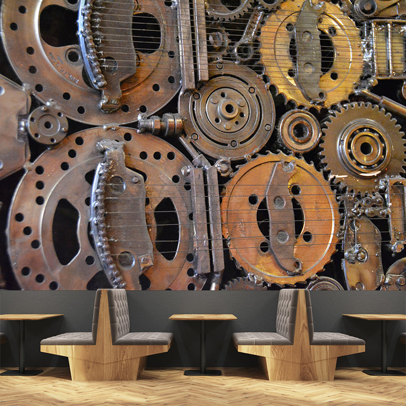 Cool Metal Gear Murals Wallpaper for Bedroom, Waterproofing, Custom Size Available