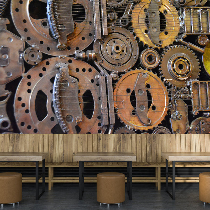 Cool Metal Gear Murals Wallpaper for Bedroom, Waterproofing, Custom Size Available