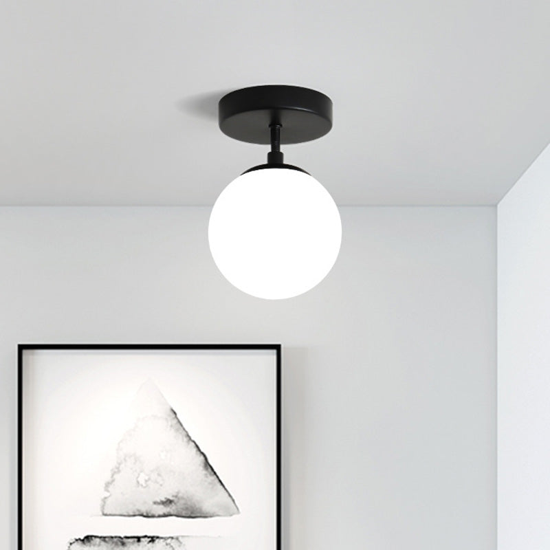Moderne Minimalistische Ronde Glazen Lamp Flush Mount Light Fixtures voor Corridor Balkon