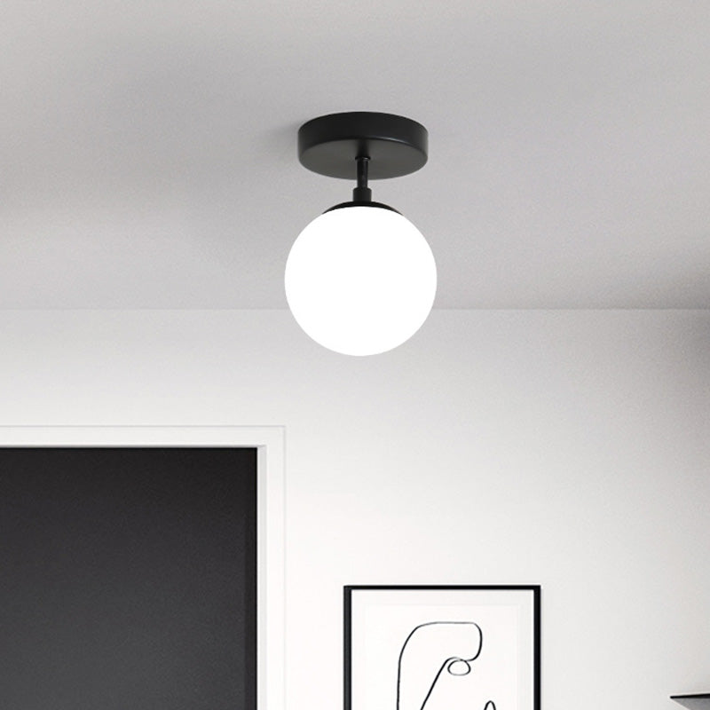 Moderne Minimalistische Ronde Glazen Lamp Flush Mount Light Fixtures voor Corridor Balkon