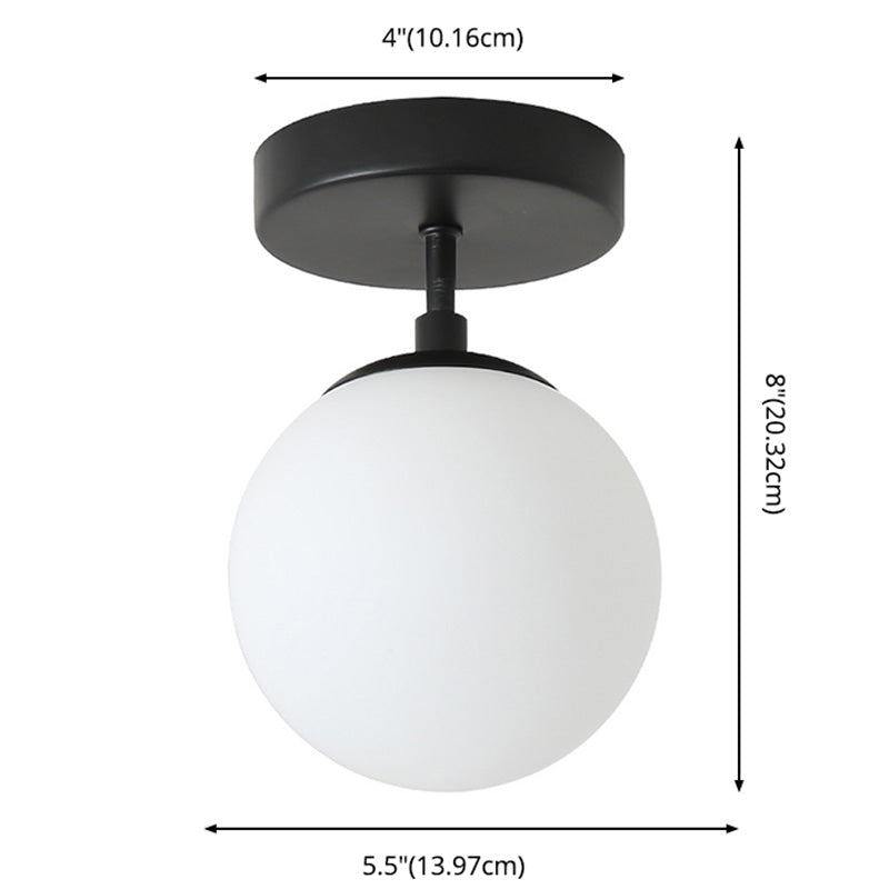 Moderne Minimalistische Ronde Glazen Lamp Flush Mount Light Fixtures voor Corridor Balkon