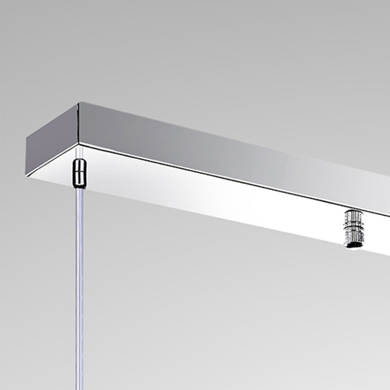 Modern Conical Pendant Ceiling Light Glass Dinning Room Ceiling Pendant Lamp in Silver