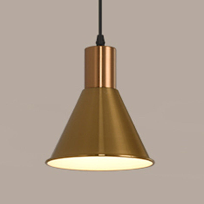 Kit de pendance de chambre à coucher ombragée Métal Métalliste style plafond suspendu en or