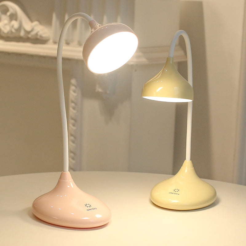 Teardrop Shaped Plastic Study Lamp Macaron LED Table Light for Dormitory