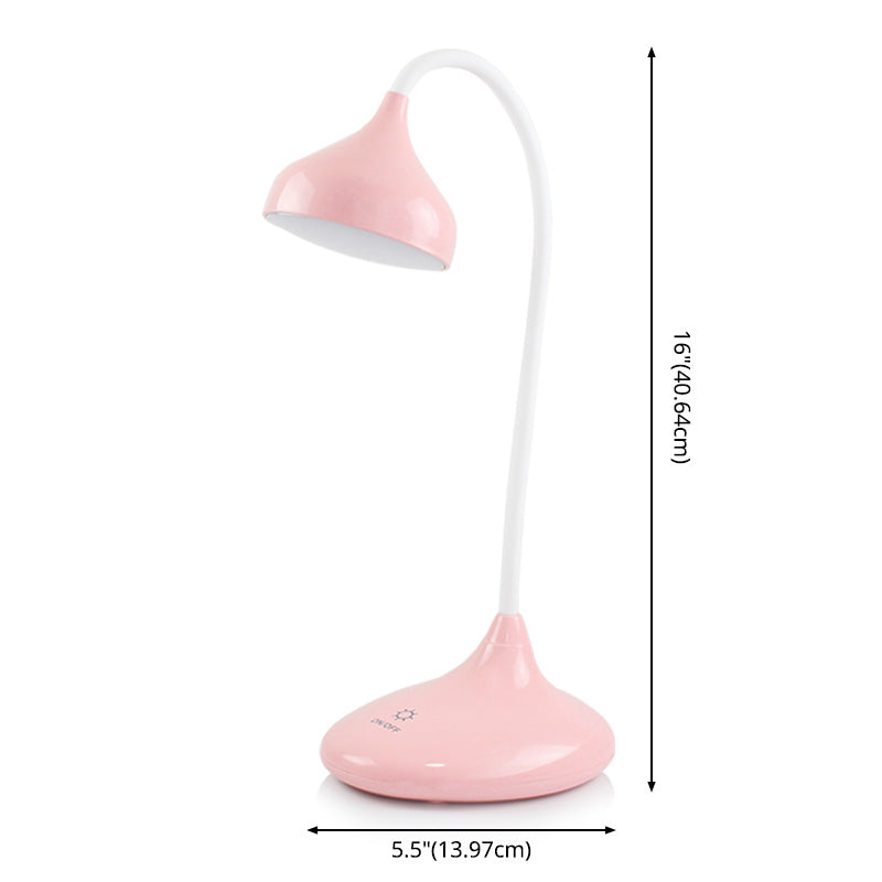 Teardrop Shaped Plastic Study Lamp Macaron LED Table Light for Dormitory