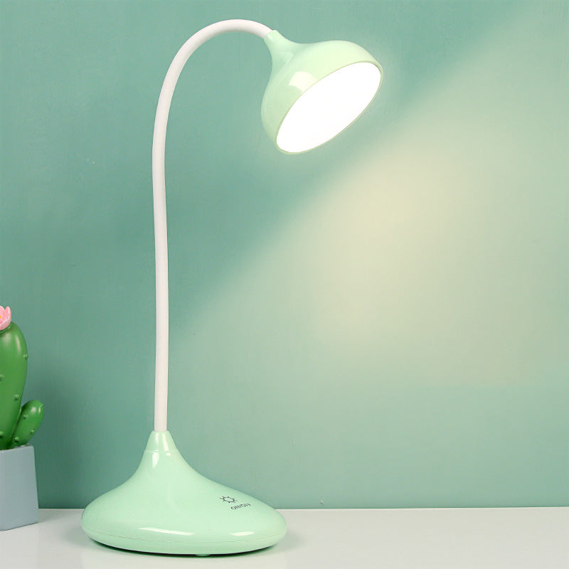 Teardrop Shaped Plastic Study Lamp Macaron LED Table Light for Dormitory