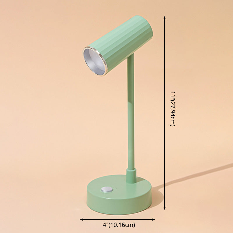Lampada da tavolo tubolare ricaricabile Lampada da lettura a LED da comodino in plastica Macaron