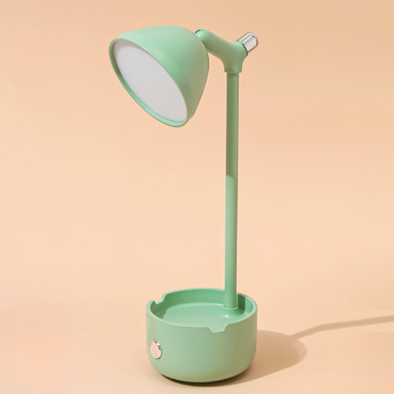 Plastic Bowl Shade Study Lamp Macaron Style Adjustable LED Night Table Light