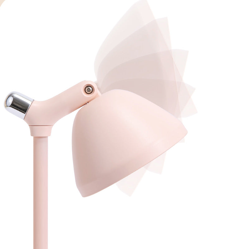 Plastic Bowl Shade Study Lamp Macaron Style Adjustable LED Night Table Light